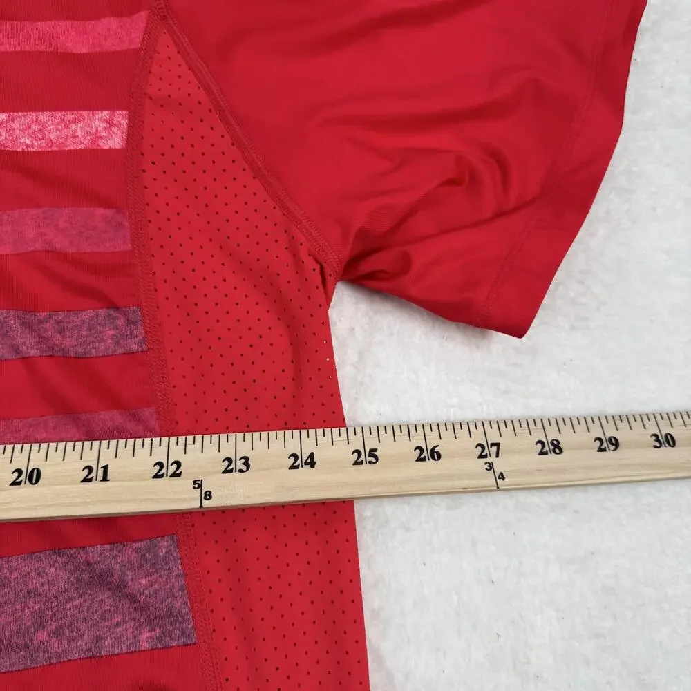 Nike Tiger Woods Polo Shirt Mens Size XL Red Striped Dri-Fit Golf Performance